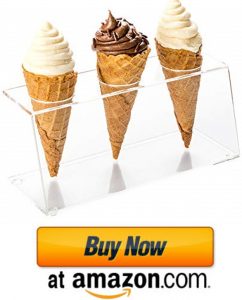 Clear Tek Clear Acrylic Ice Cream Cone Holder