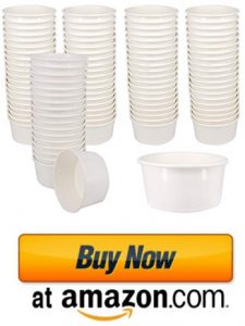 Belinlen 50 SET 6 OZ Disposable White Ice Cream Cups